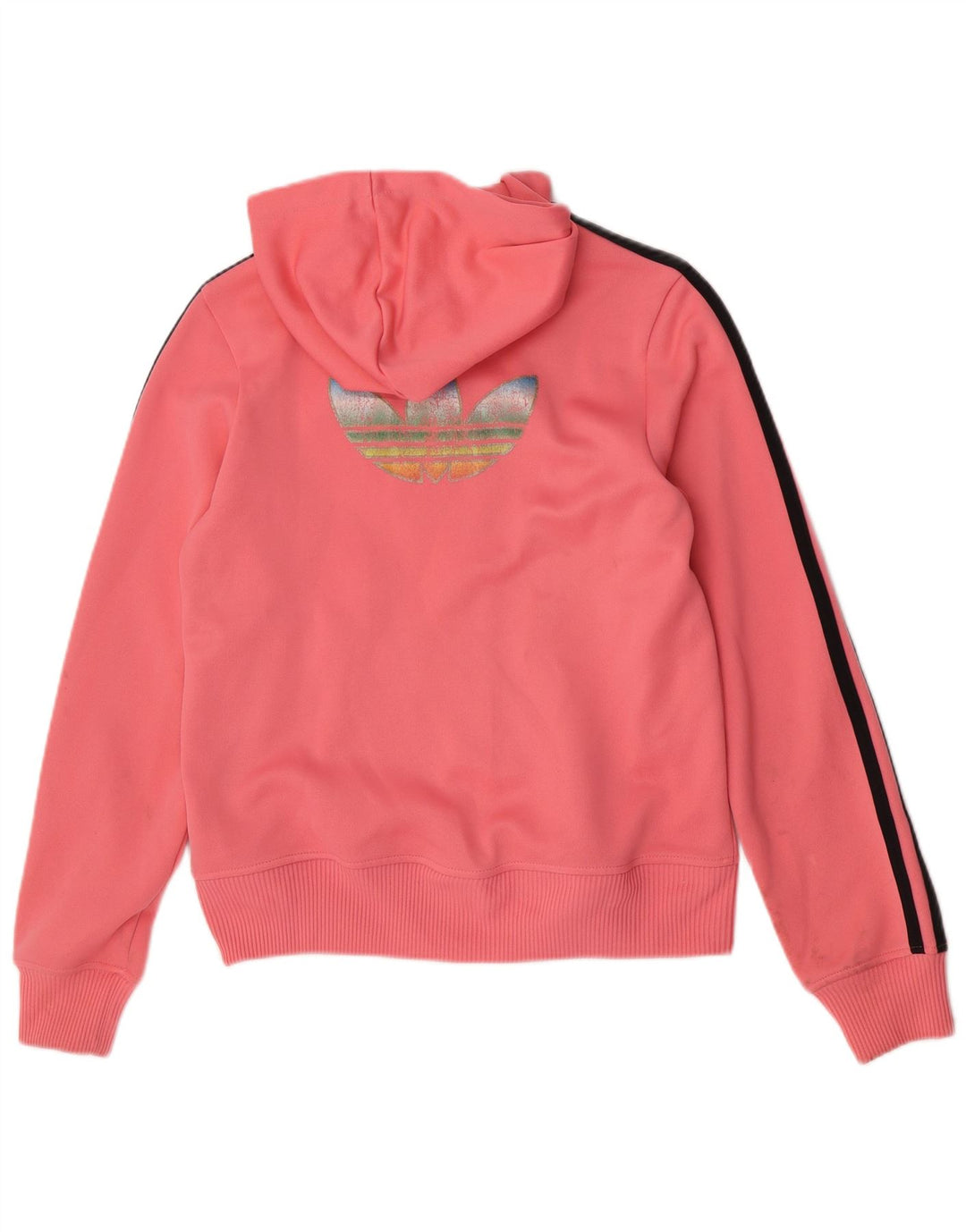 Adidas Womens Graphic Zip Hoodie Sweater EU 36 Small Pink