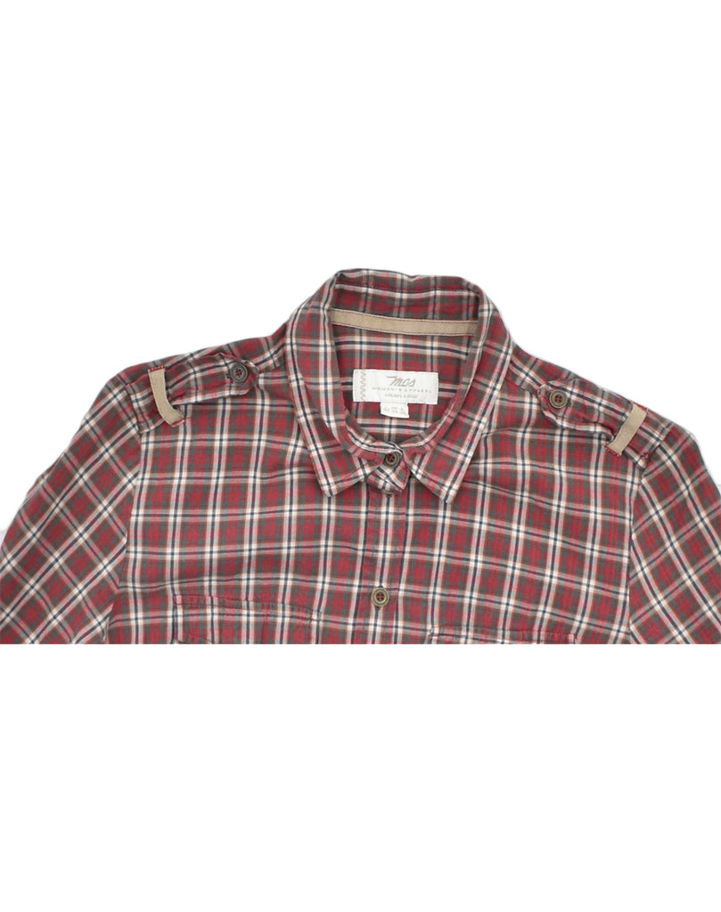 MARLBORO CLASSICS Womens 3/4 Sleeve Shirt IT 42 Medium Red Check | Vintage | Thrift | Second-Hand | Used Clothing | Messina Hembry 