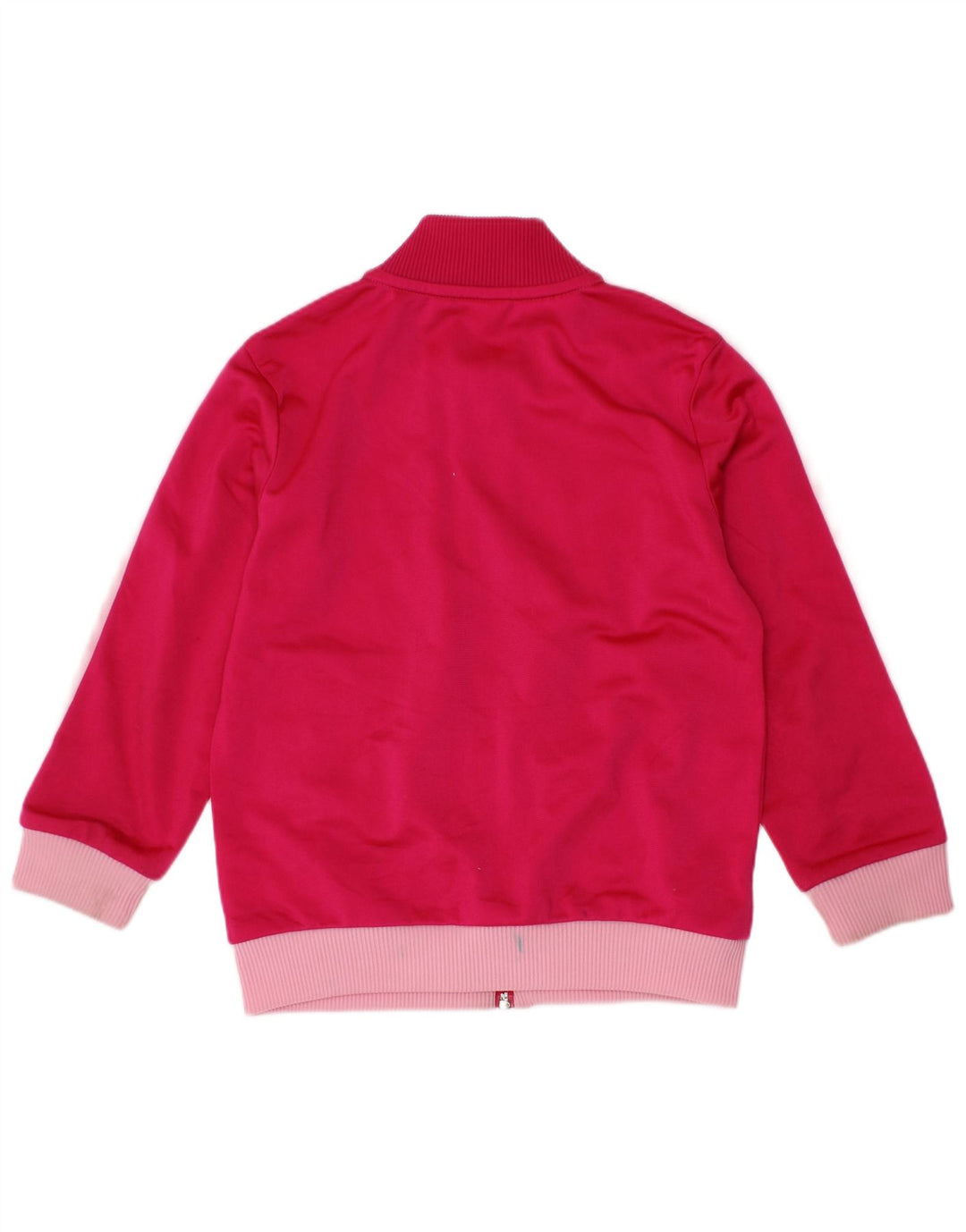 ADIDAS Girls Tracksuit Top Jacket 3-4 Years Pink Polyester