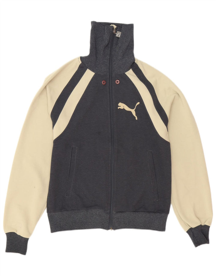 Puma Mens Tracksuit Top Jacket XS Grey Colourblock Polyester