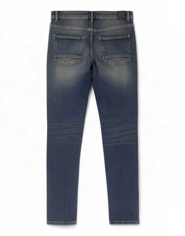 Bench Mens Distressed Slim Jeans W34 L32 Blue Cotton