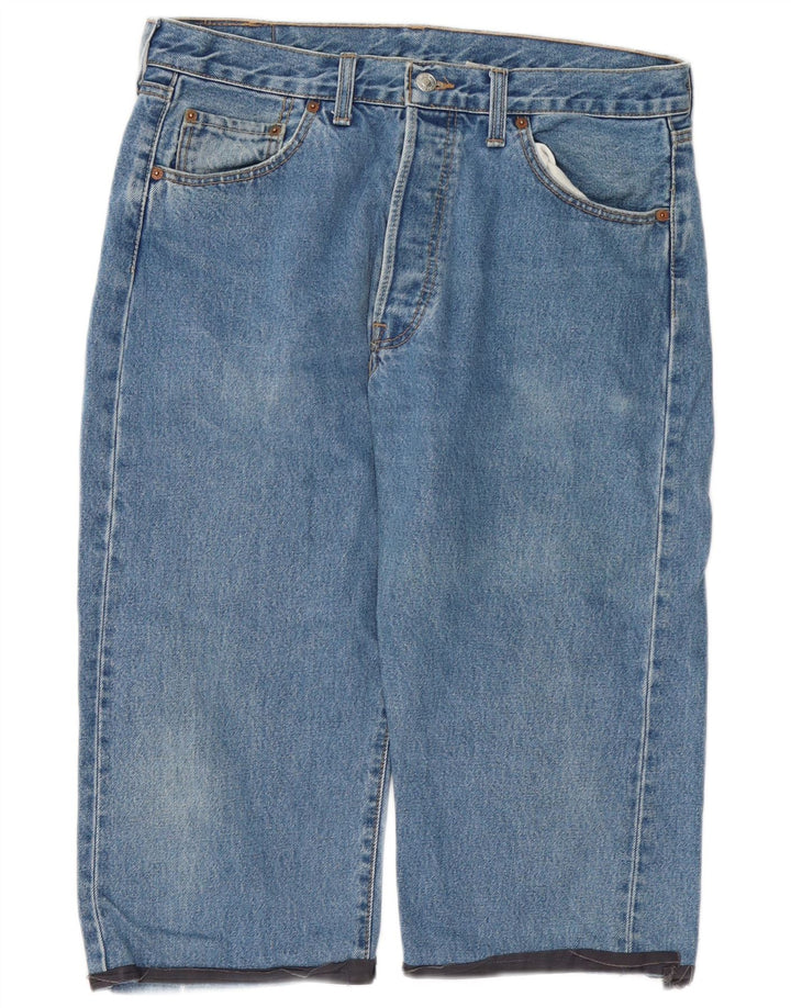 LEVI'S Mens 501 Capri Jeans W34 L19 Blue Cotton