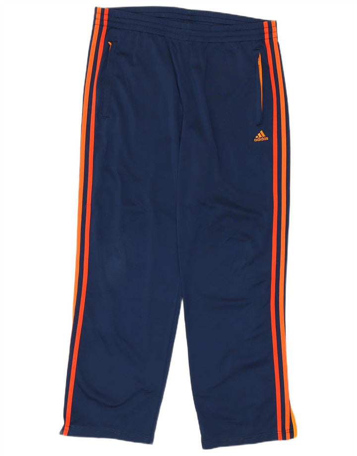 Adidas Mens Tracksuit Trousers UK 42/44 Large Navy Blue Polyester
