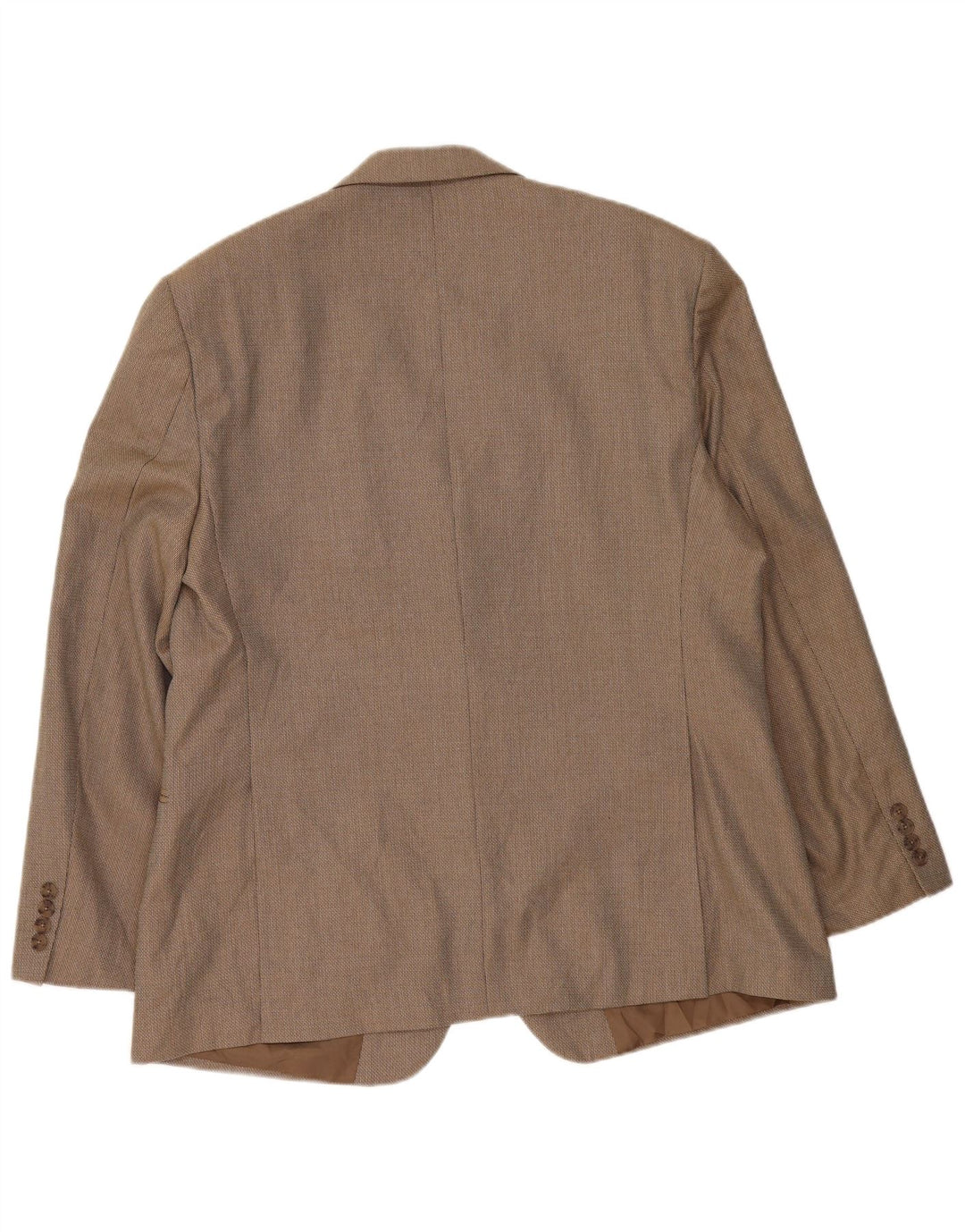 Marks & Spencer Mens 2 Button Blazer Jacket UK 46 XL Beige Polyester