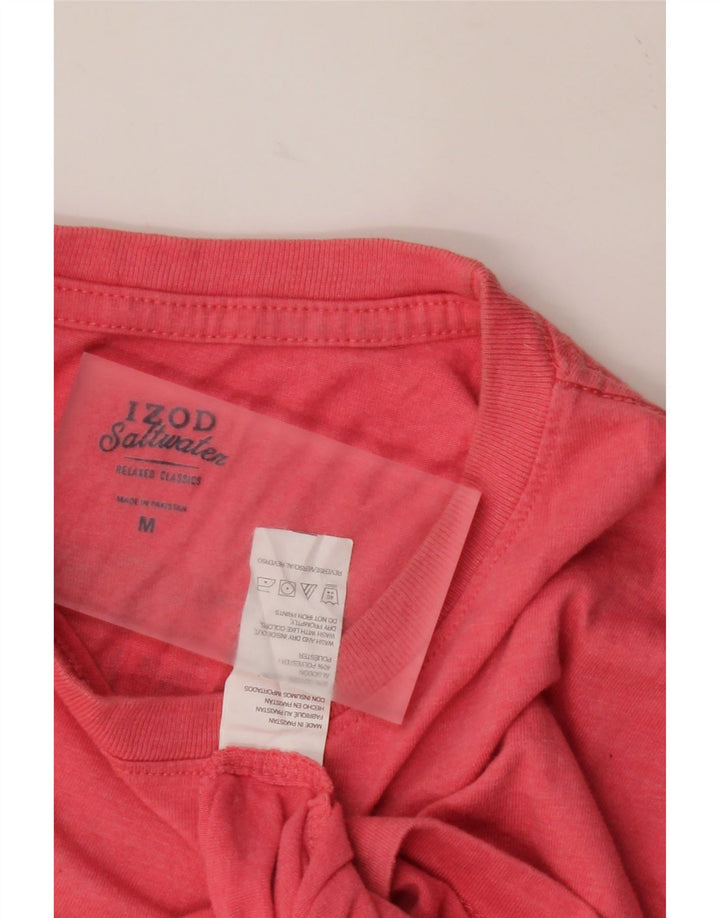 IZOD Mens Salt Water Graphic T-Shirt Top Medium Pink Cotton Vintage Izod and Second-Hand Izod from Messina Hembry 