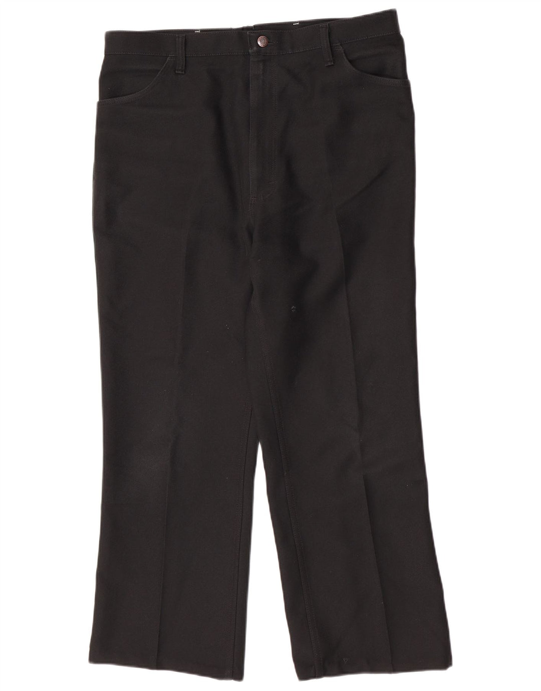 Wrangler Mens Straight Casual Trousers W42 L28 Black Polyester