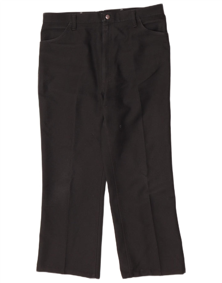 Wrangler Mens Straight Casual Trousers W42 L28 Black Polyester
