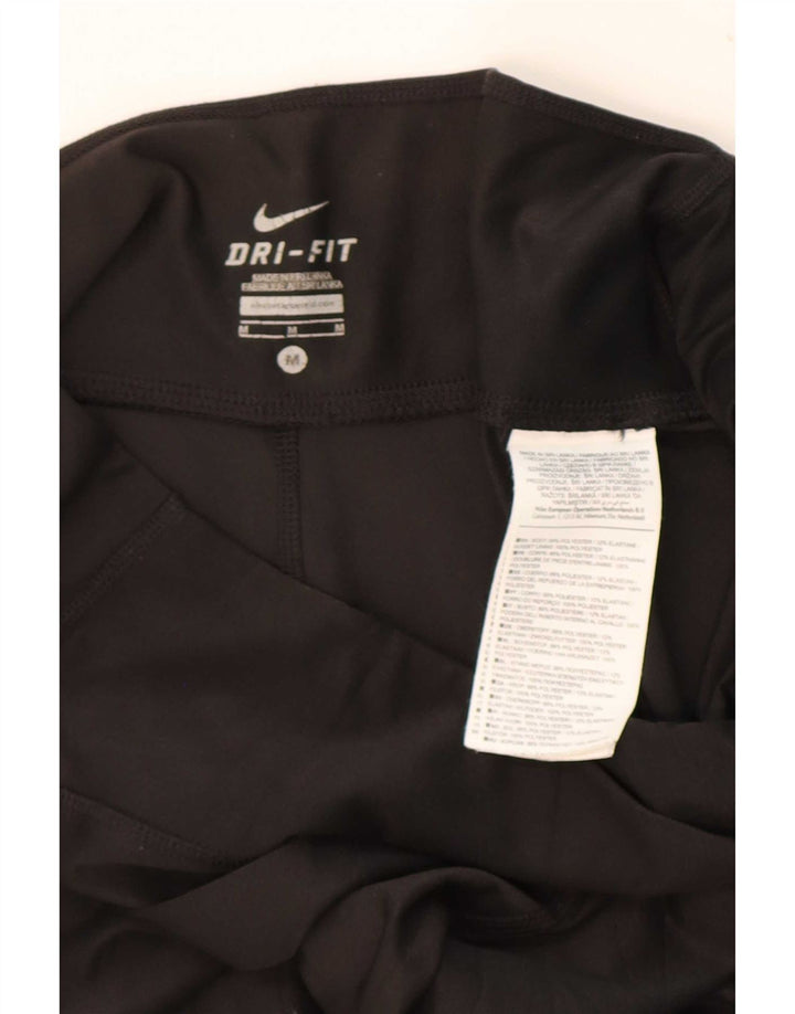 Nike Womens Dri Fit Tracksuit Trousers UK 14 Medium Black Polyester