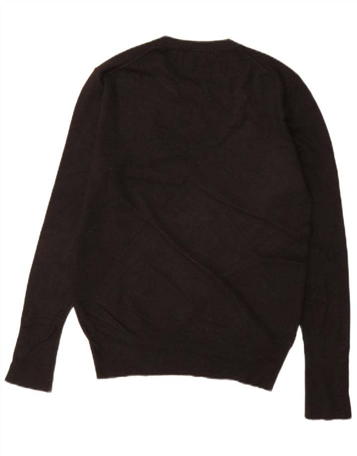 Zara Womens Crew Neck Jumper Sweater UK 14 Large Black