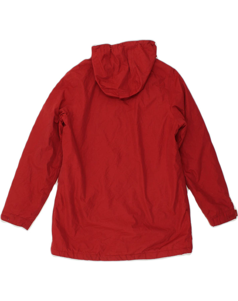 REGATTA Womens Hooded Windbreaker Jacket UK 16 Large  Red Cotton | Vintage Regatta | Thrift | Second-Hand Regatta | Used Clothing | Messina Hembry 