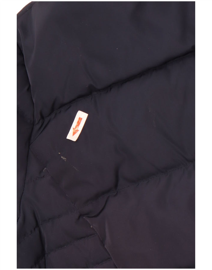 Crew Clothing Womens Hooded Padded Jacket UK 16 Large Navy Blue Polyester