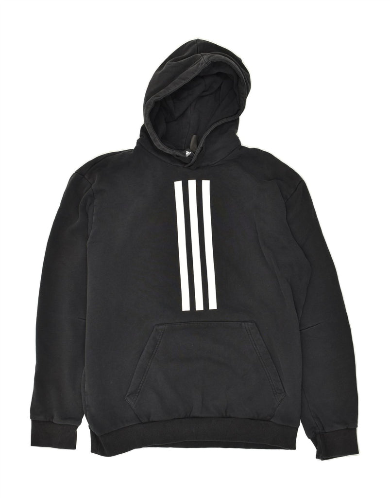 ADIDAS Mens Graphic Hoodie Jumper Large Black Cotton | Vintage Adidas | Thrift | Second-Hand Adidas | Used Clothing | Messina Hembry 