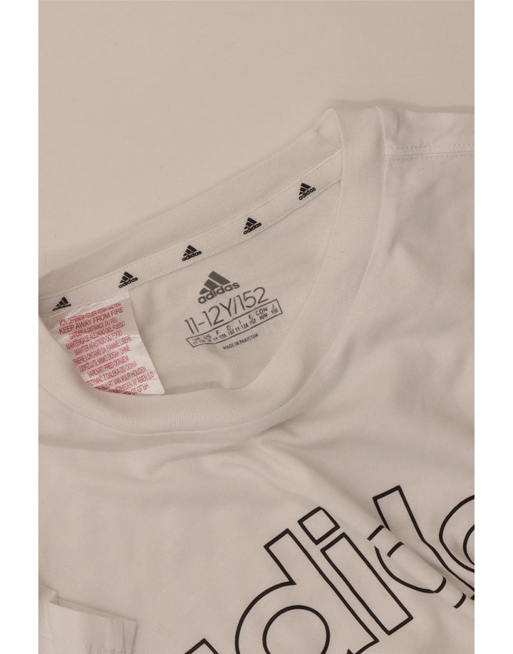 Adidas Boys Graphic T-Shirt Top 11-12 Years White