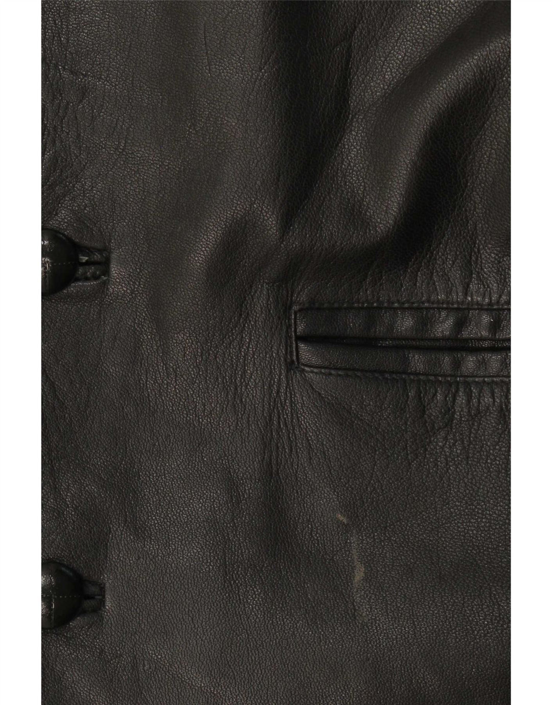 Milan Mens Leather Jacket UK 38 Medium Black Classic