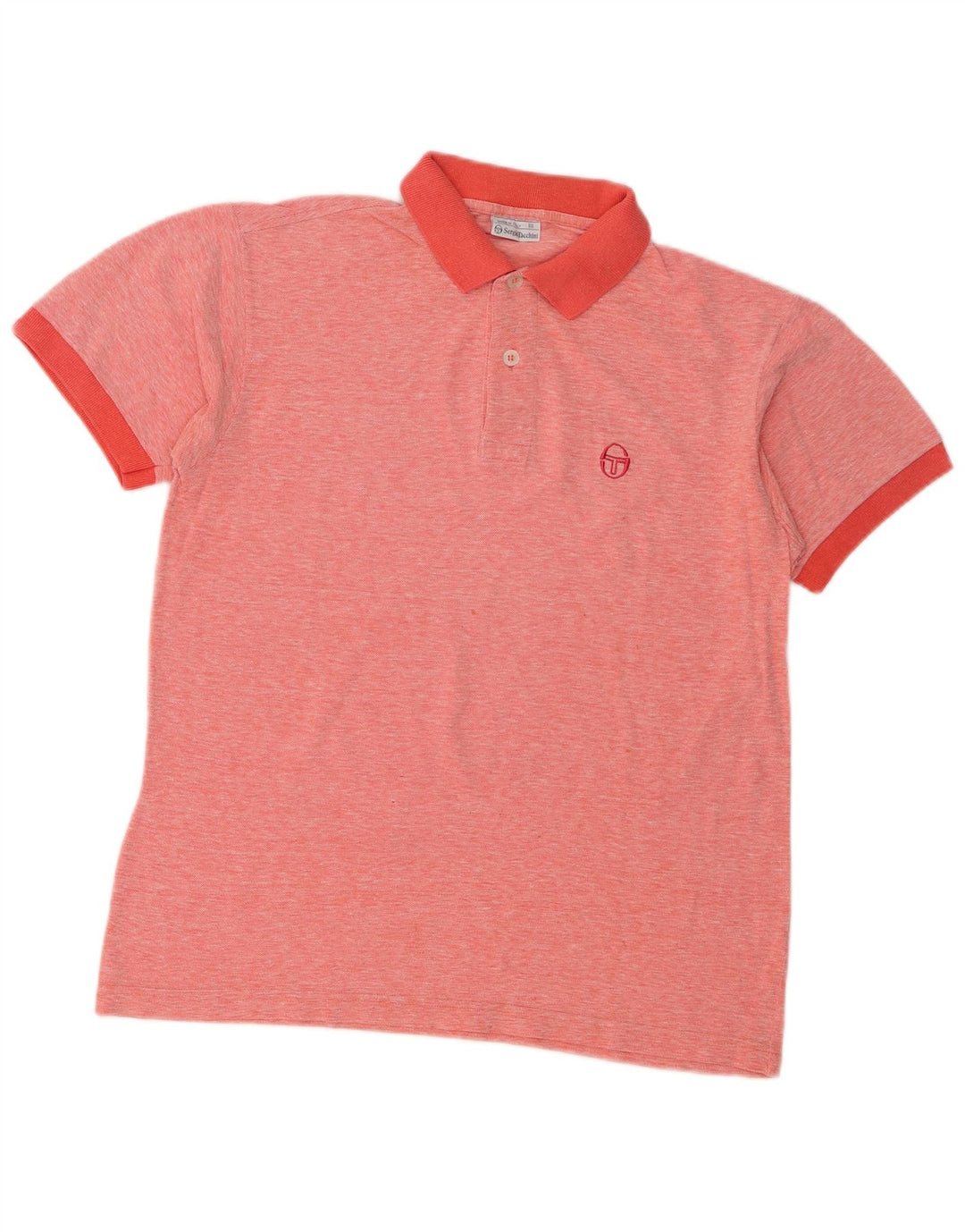 Sergio Tacchini Mens Polo Shirt Medium Pink Cotton