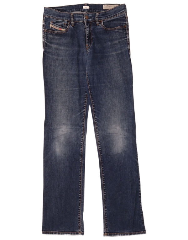 Diesel Womens Bootzee Slim Straight Bootcut Jeans W30 L32 Blue Cotton