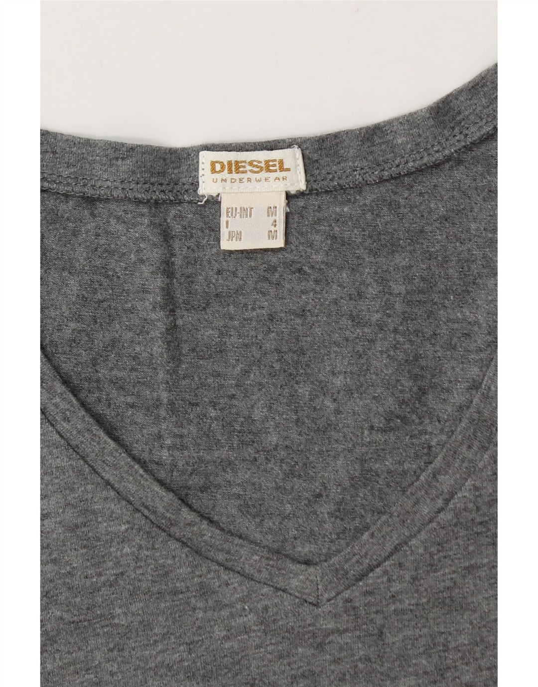 DIESEL Womens T-Shirt Top UK 12 Medium Grey
