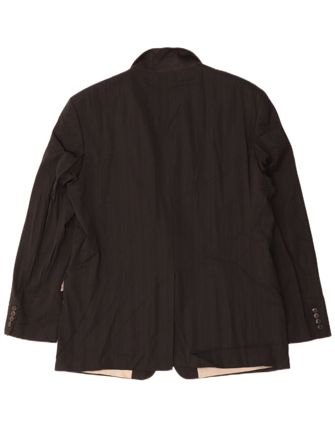 HUGO BOSS Mens 2 Button Blazer Jacket EU 60 5XL Black Virgin Wool