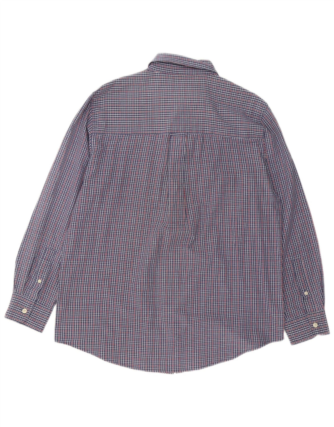 Chaps Mens Shirt Medium Blue Gingham Cotton