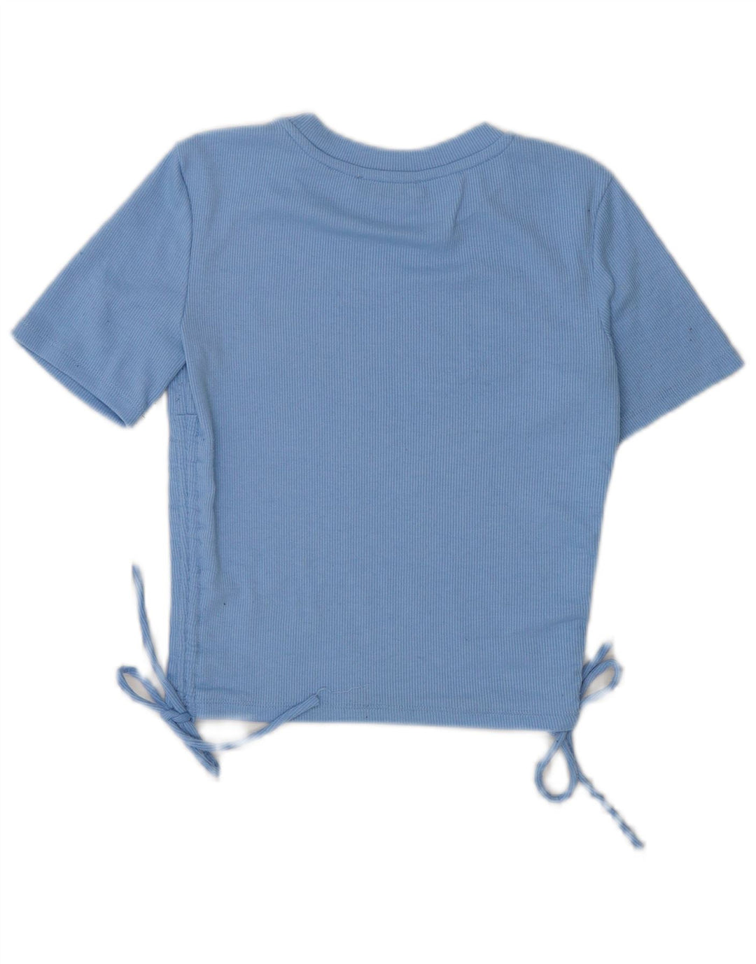 Zara Womens Crop T-Shirt Top UK 10 Small Blue