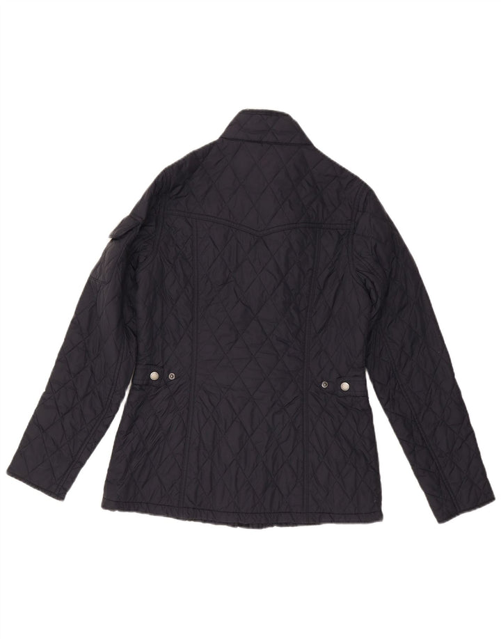 BARBOUR Womens Quilted Jacket UK 10 Small  Navy Blue Polyamide