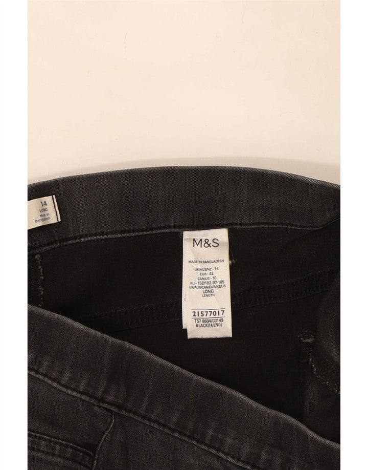 Marks & Spencer Womens Jegging Jeans UK 14 Medium W30 L29 Black Cotton