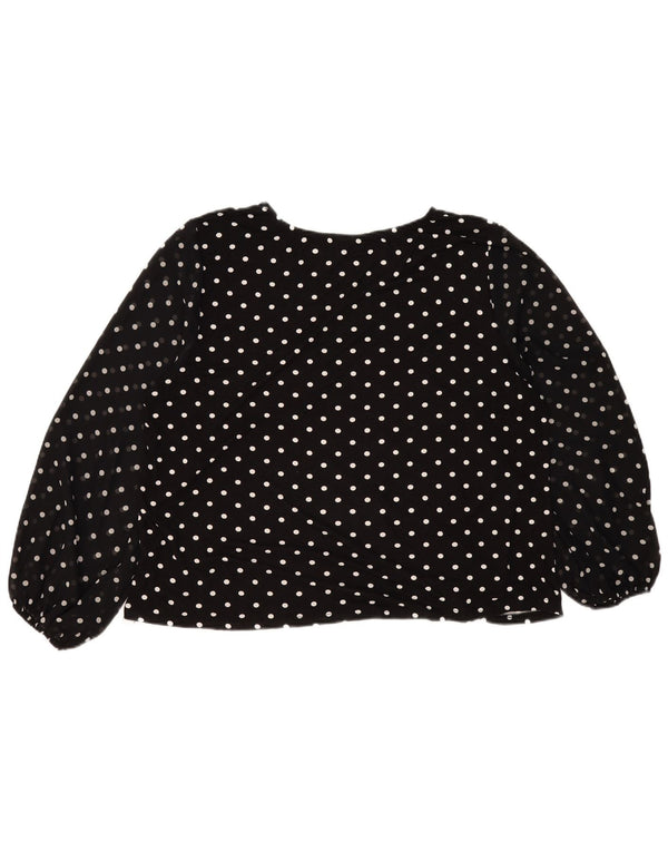 Marks & Spencer Womens Autograph Long Sleeve Blouse Top UK 14 Medium Black