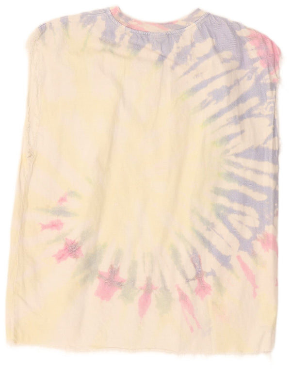 Zara Mens Vest Top Small Multicoloured Tie Dye Cotton