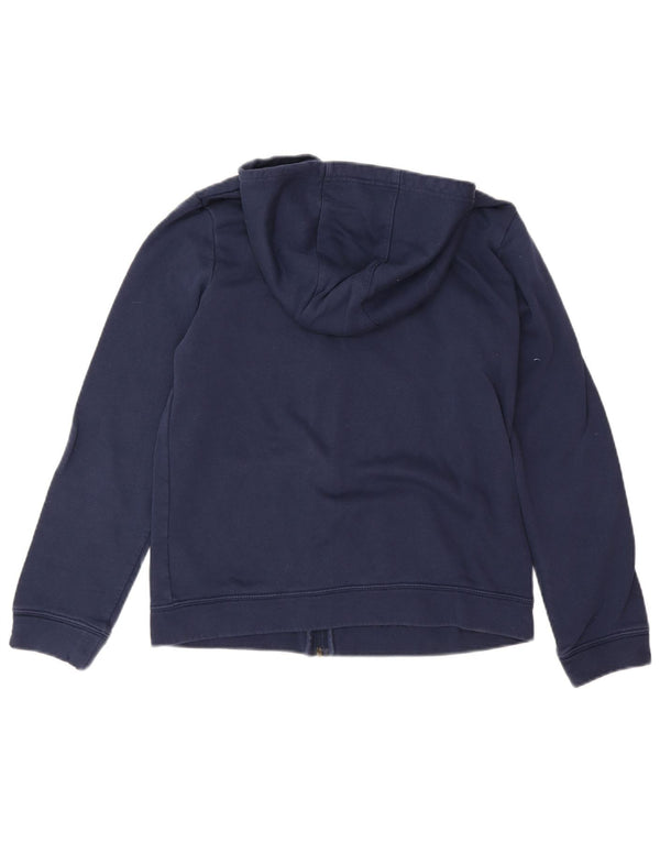 Nike Boys Standard Fit Zip Hoodie Sweater 13-14 Years XL Navy Blue Cotton