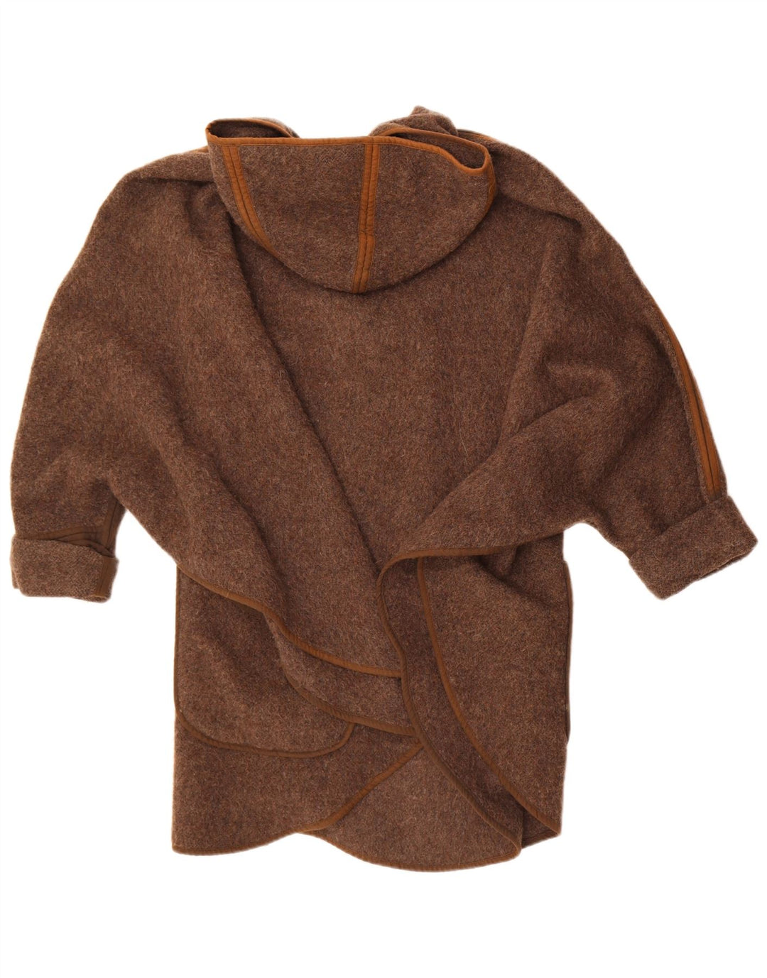 DW-Shop Womens Oversized Hooded Poncho Coat One Size Brown