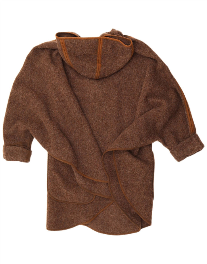 DW-Shop Womens Oversized Hooded Poncho Coat One Size Brown