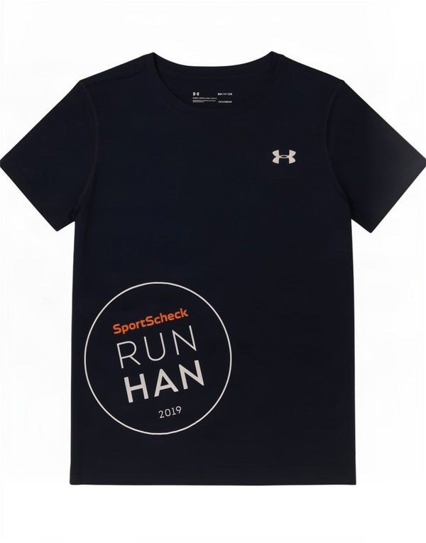 Under Armour Mens Heat Gear Graphic T-Shirt Top Small Navy Blue