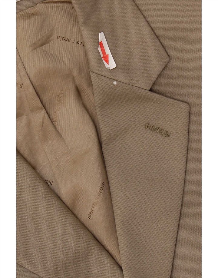 Pierre Cardin Womens 3 Button Blazer Jacket UK 40 Large Beige New Wool