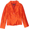 VERA MONT Womens Crop 3 Button Blazer Jacket UK 12 Medium  Orange Acetate Vintage Vera Mont and Second-Hand Vera Mont from Messina Hembry 