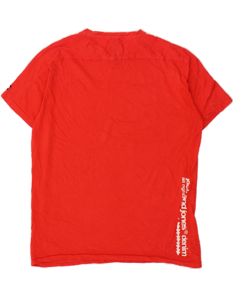 JACK & JONES Mens Graphic T-Shirt Top XL Red Cotton Vintage Jack & Jones and Second-Hand Jack & Jones from Messina Hembry 