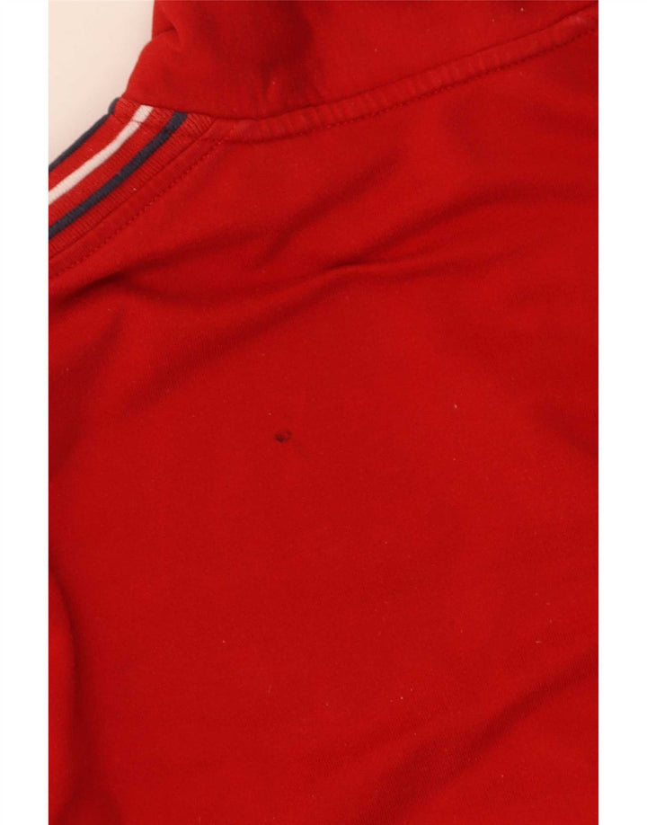 Tommy Hilfiger Womens Tracksuit Top Jacket UK 16 Large Red Cotton