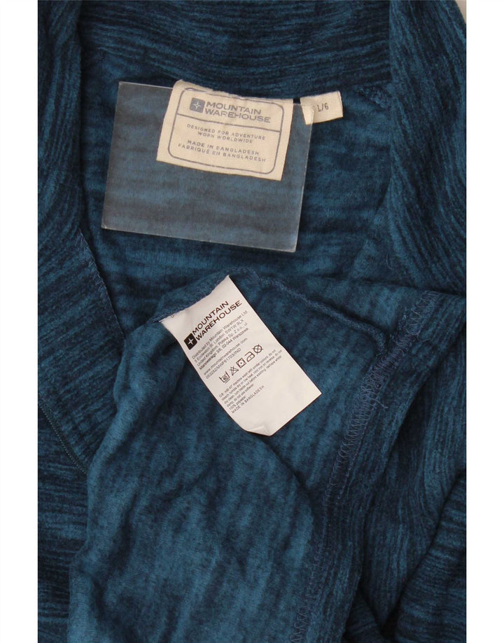 Mountain Warehouse Mens Zip Neck Fleece Jumper Large Navy Blue Flecked