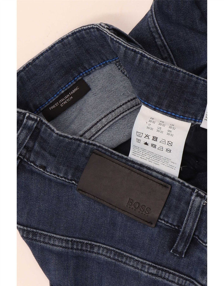 Hugo Boss Mens Slim Jeans W30 L29 Navy Blue Cotton