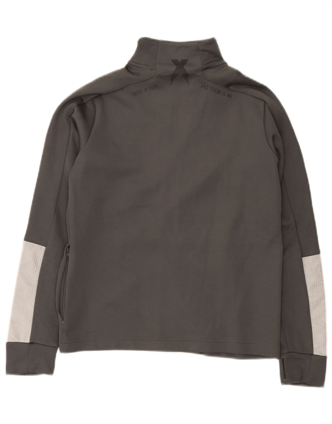 Adidas Boys Tracksuit Top Jacket 9-10 Years Grey Polyester