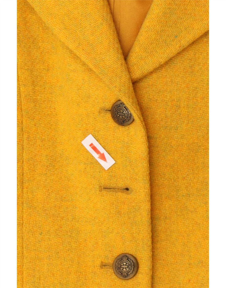 New Penny Womens 4 Button Blazer Jacket IT 42 Medium Yellow Wool