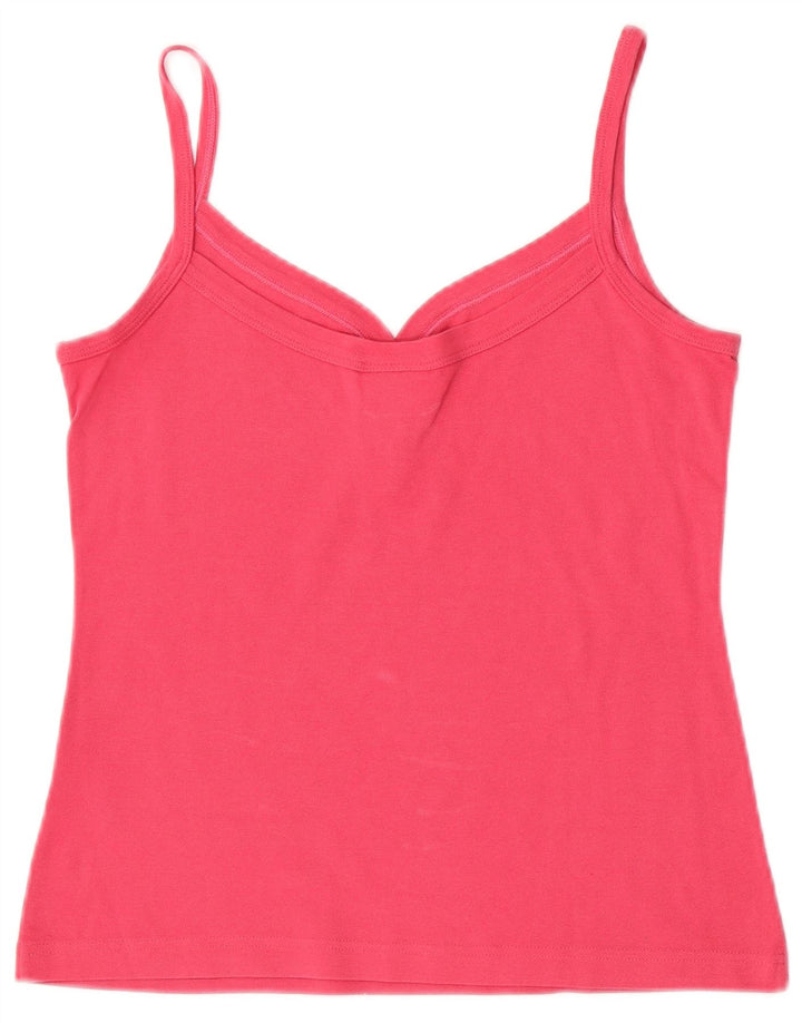 Lacoste Womens Cami Top Size 40 Medium Pink Cotton