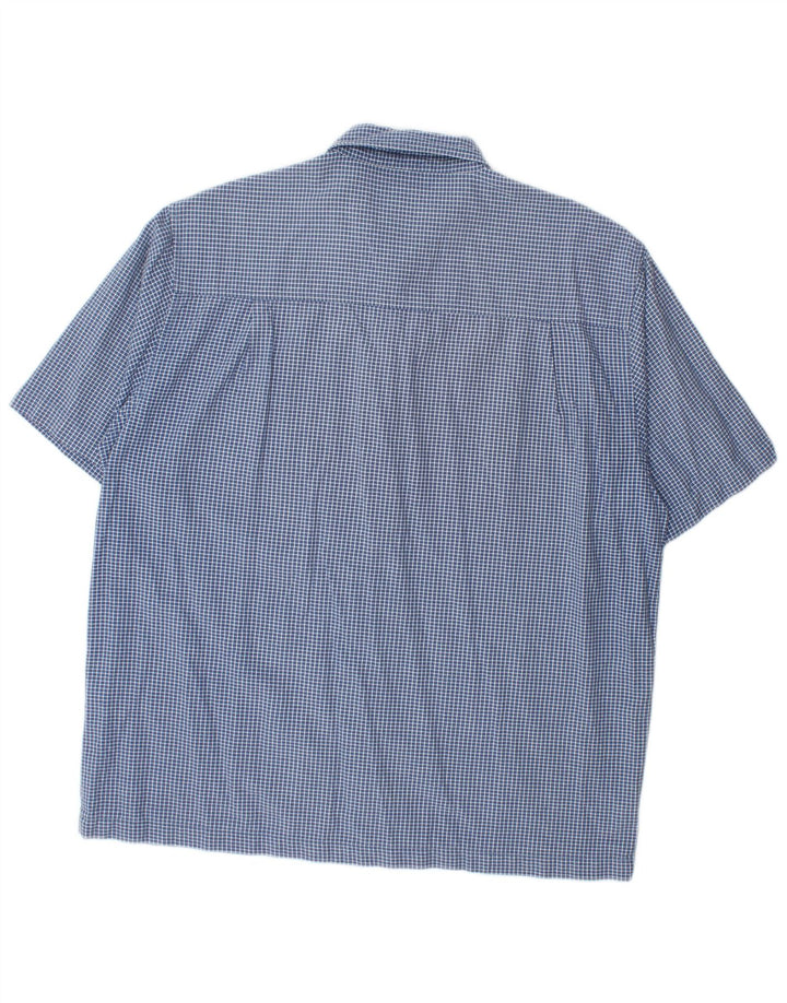 Quiksilver Mens Short Sleeve Shirt Large Blue Check Cotton