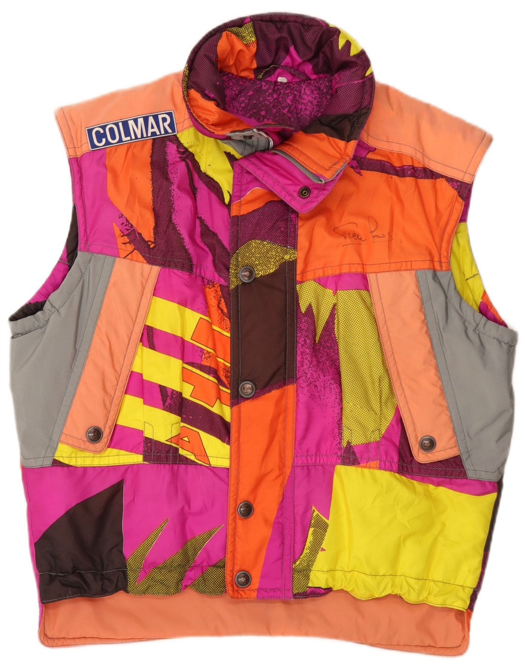 Colmar Mens Graphic Ski Padded Gilet UK 36 Small Multicoloured Colourblock