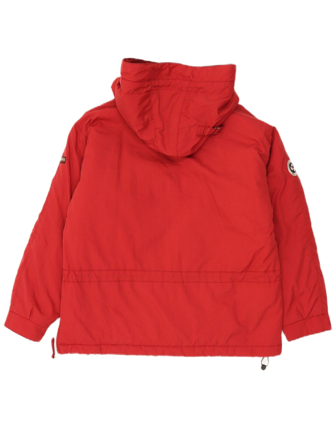 Napapijri Boys Graphic Hooded Anorak Jacket 11-12 Years Red Polyamide