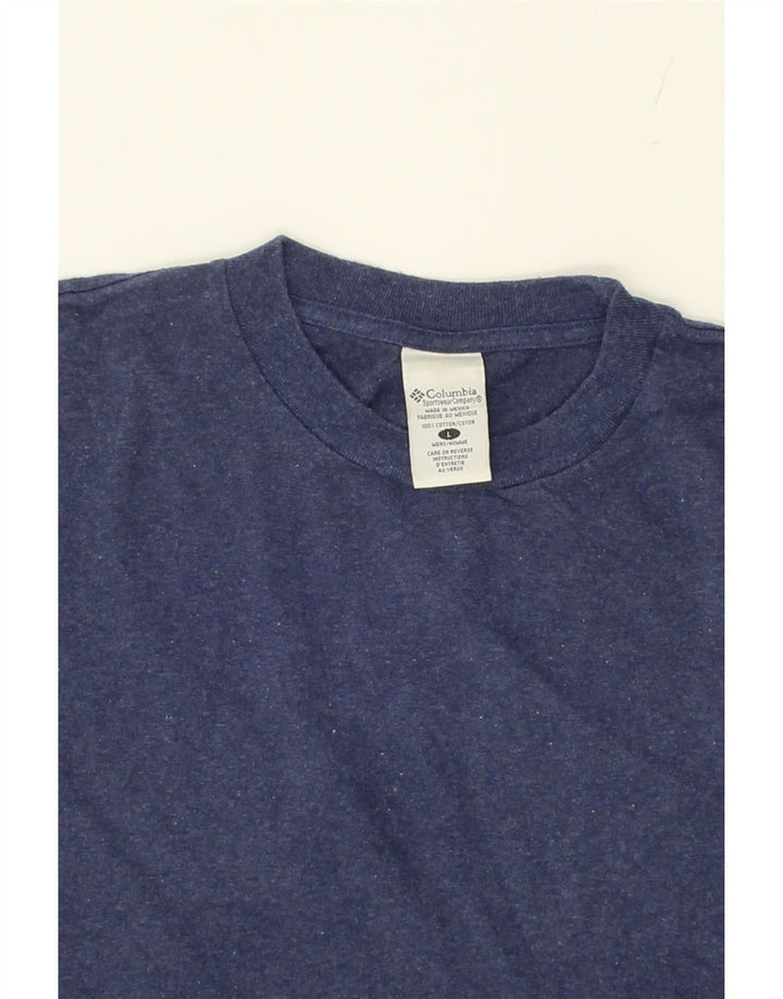 COLUMBIA Mens T-Shirt Top Large Navy Blue Cotton Vintage Columbia and Second-Hand Columbia from Messina Hembry 