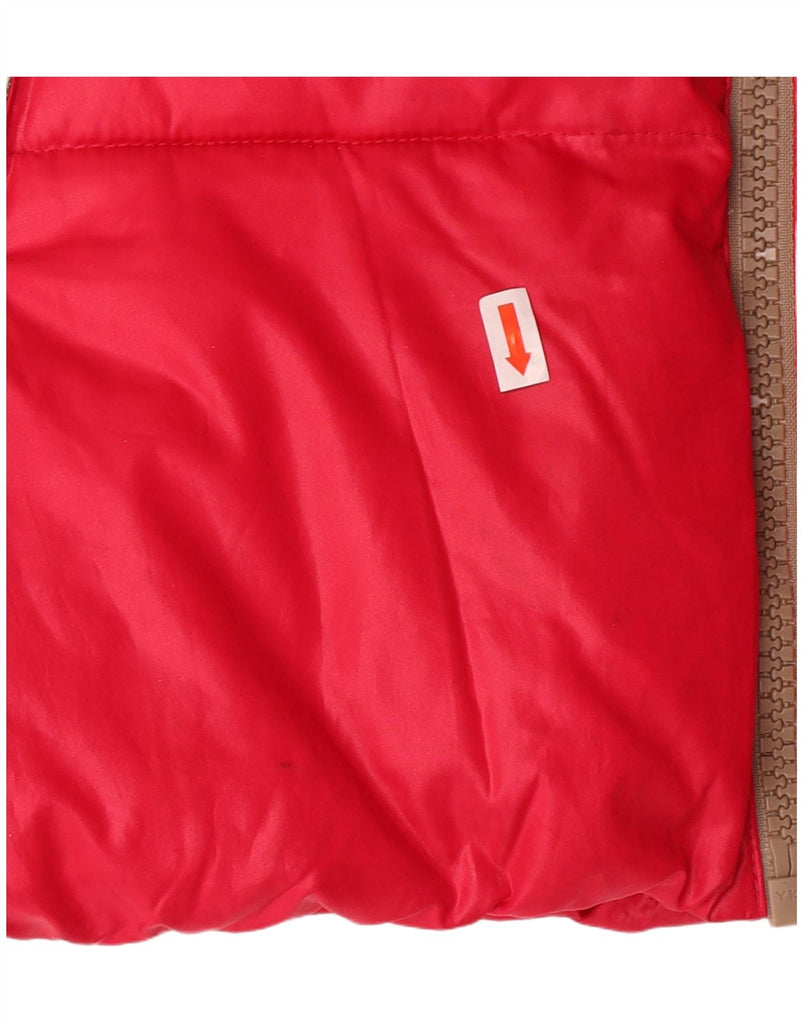 BENETTON Girls Hooded Padded Jacket 11-12 Years 2XL Pink Polyester Vintage Benetton and Second-Hand Benetton from Messina Hembry 