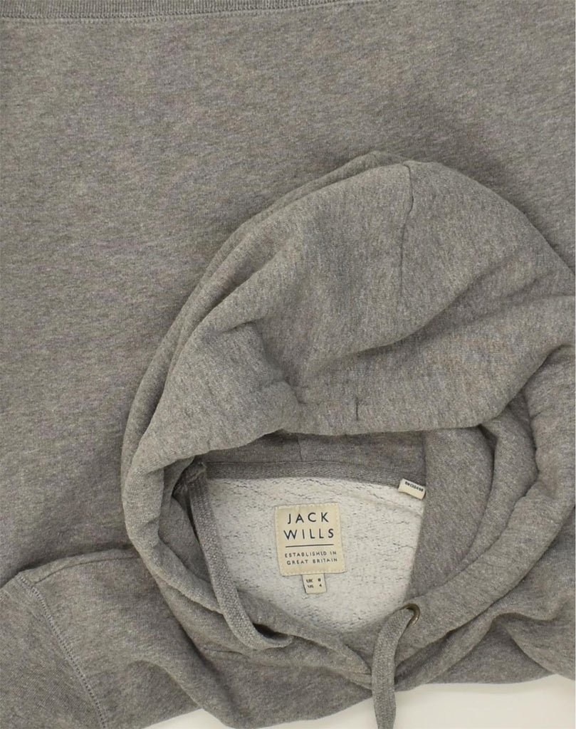 JACK WILLS Womens Hoodie Jumper UK 8 Small Grey Cotton | Vintage Jack Wills | Thrift | Second-Hand Jack Wills | Used Clothing | Messina Hembry 