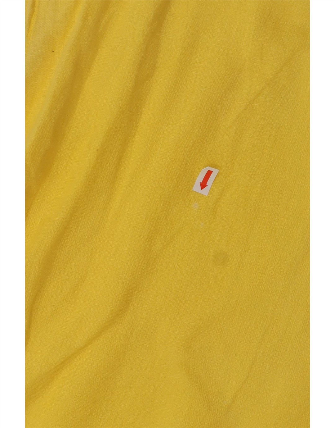 VINTAGE Womens Sleeveless Blouse Top UK 18 XL Yellow Linen