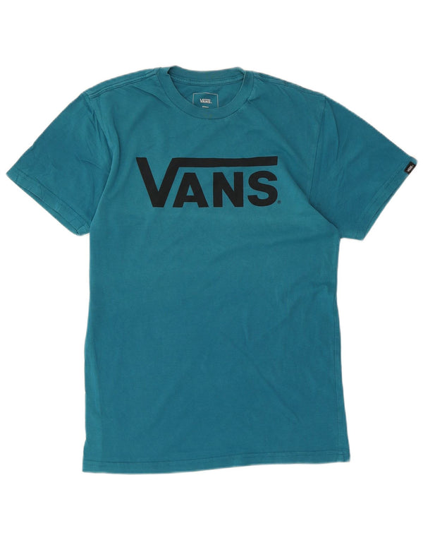 VANS Mens Classic Fit Graphic T-Shirt Top Small Blue Cotton