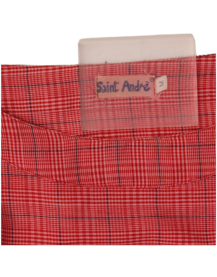 Vintage Womens Long Sleeve Blouse Top UK 14 Medium Pink Check
